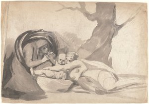 Szekspir w dzieciństwie – wychowany przez tragedię i komedię autorstwa George Romney