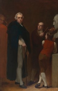 John Flaxman modeluje popiersie Williama Hayleya autorstwa George Romney