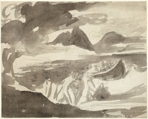 Czarownice z Laponii wywołują burzę autorstwa George Romney