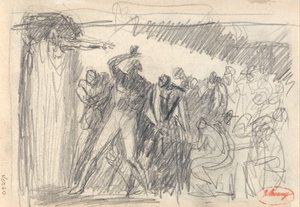 Makbet: Scena bankietu autorstwa George Romney