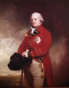 Generał dywizji Sir Archibald Campbell z Inverneil i Ross KB, gubernator i głównodowodzący, Madras, 1790 autorstwa George Romney