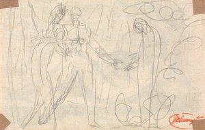 Pharmarus podnosi Widmo przed Kunazą autorstwa George Romney