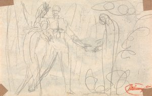 Pharmarus przywołuje Widmo przed Kunazą autorstwa George Romney