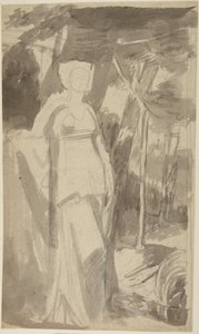 Studium portretowe panny Francis Woodley autorstwa George Romney