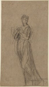 Studium portretowe przedstawiające stojącą kobietę autorstwa George Romney