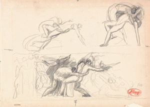 Prawdopodobnie Piekło, Adam i Ewa autorstwa George Romney