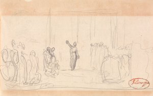 Być może tłum przed prorokinią autorstwa George Romney