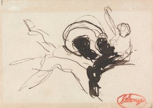 Być może scena walki autorstwa George Romney