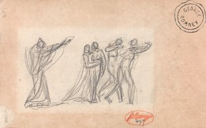Prawdopodobnie postać rzucająca klątwę na grupę autorstwa George Romney
