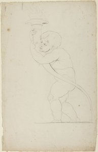 Putto trzymające pochodnię autorstwa George Romney