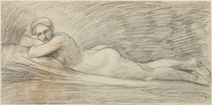 Leżąca naga kobieta autorstwa George Romney