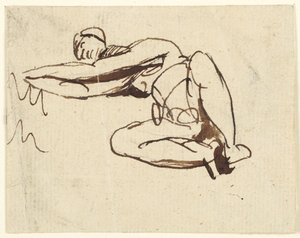 Postać w pozycji półleżącej autorstwa George Romney