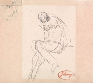 Siedząca naga kobieta, prawdopodobnie do obrazu „Zuzanna i starsi” autorstwa George Romney