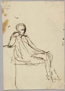 Siedząca postać męska, studium portretowe autorstwa George Romney