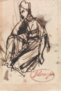 Kobieta siedząca autorstwa George Romney