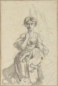 Siedząca postać kobieca autorstwa George Romney