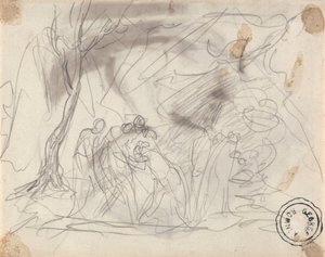 Szkic dla Canidii i młodzieży autorstwa George Romney