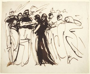 Stojące postacie zgromadzone razem autorstwa George Romney