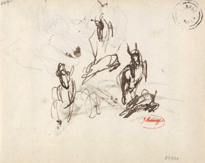 Studium dziewczyny z figlarną kozą autorstwa George Romney