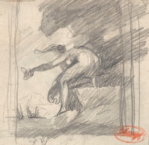 Studium do obrazu „Susan – Kiedy morza ryczały” autorstwa George Romney