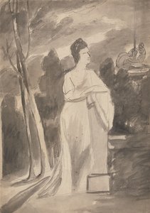 Kobieta przy kolumnie autorstwa George Romney