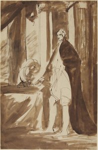 Szkic do portretu mężczyzny autorstwa George Romney