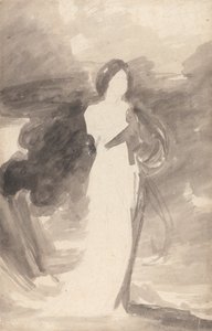Studium stojącej damy autorstwa George Romney