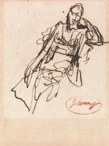Studium siedzącej kobiety autorstwa George Romney