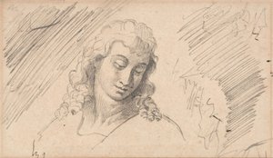 Studium głowy młodego mężczyzny autorstwa George Romney
