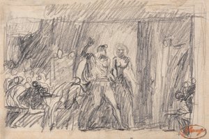 Scena bankietu: "Makbet" autorstwa George Romney