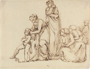 Zawiązywanie oczu Kupidyna autorstwa George Romney