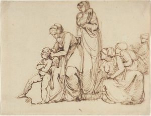 Zawiązanie oczu Kupidynowi autorstwa George Romney