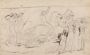 Zniszczenie dzieci Niobe autorstwa George Romney