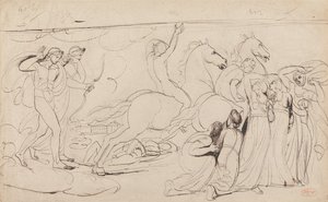 Zagłada dzieci Niobe autorstwa George Romney