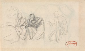 Trzy postacie klęczące autorstwa George Romney