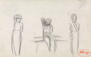 Trzy studium młodej dziewczyny autorstwa George Romney