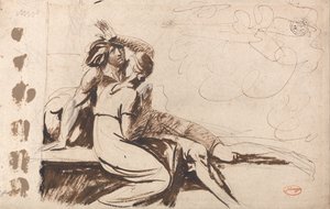 Two Lovers (Mężczyzna budzący się ze snu) autorstwa George Romney