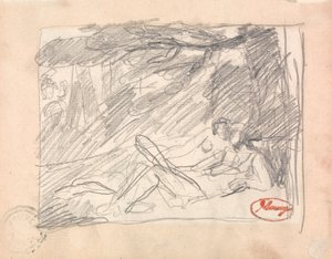 Dwoje kochanków w krajobrazie autorstwa George Romney