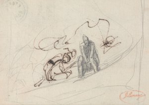 Dwie siedzące postacie autorstwa George Romney