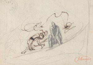 Dwie postacie siedzące autorstwa George Romney