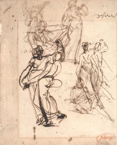 Dwa studia przedstawiające tańczące pary autorstwa George Romney