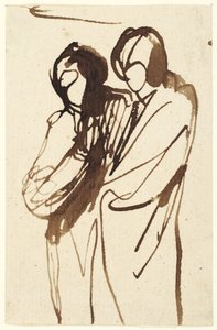 Dwie stojące postacie autorstwa George Romney