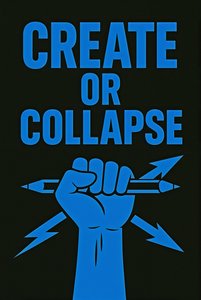 CREATE OR COLLAPSE, 2025 (akryl na płótnie)