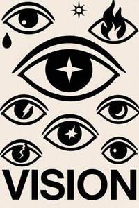 Oczy jutra, 2025 (akryl na płótnie) autorstwa George Rosaly