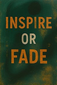 INSPIRE OR FADE, 2025 (akryl na płótnie) autorstwa George Rosaly