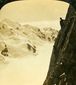Niebezpieczne wejście, góra Malte Brun, Nowa Zelandia, ok. 1909.