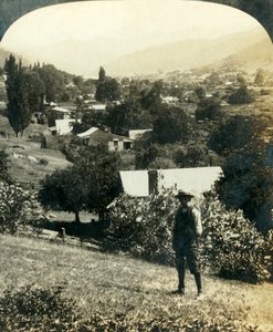 Widok z lotu ptaka na Wandiligong, Wiktoria, Australia, c1909.