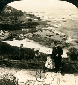 Odpływ na Back Beach, Sorrento, Wiktoria, Australia, c1909.