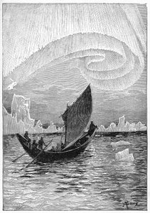 Ilustracja do "Sfinksa z lodu" Juliusza Verne