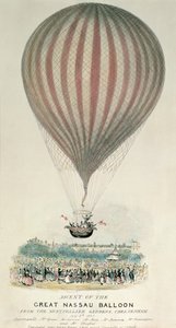 Wejście na Wielki Balon Nassau, Ogrody Montpellier, 3 lipca 1837 r. autorstwa George Rowe